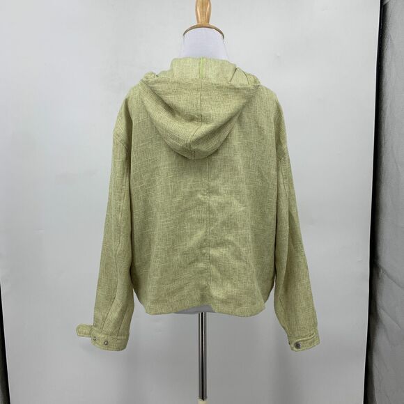 Avec Les Filles Jacket Women L Large Artichoke Zip Up Lightweight Utility Pocket - Picture 7 of 12